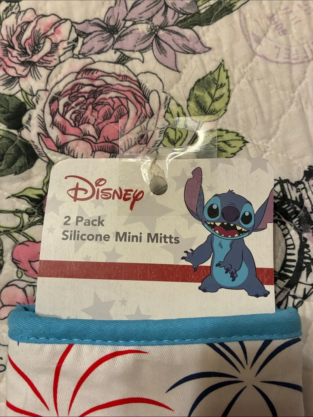 Disney Lilo & Stitch Mini Oven Mitts -  Set of 2, Blue & Pink